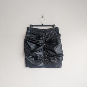 Isabel Marant vegan leather ruched mini